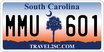 SC license plate MMU601