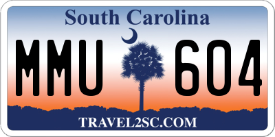 SC license plate MMU604