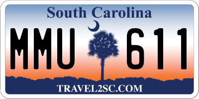 SC license plate MMU611