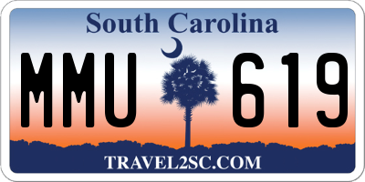 SC license plate MMU619