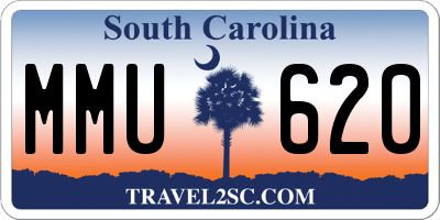 SC license plate MMU620