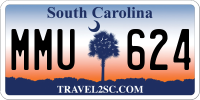 SC license plate MMU624