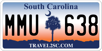 SC license plate MMU638