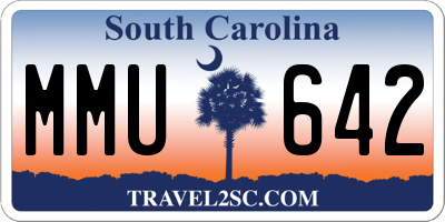 SC license plate MMU642