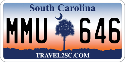 SC license plate MMU646