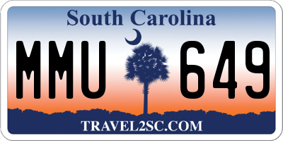 SC license plate MMU649