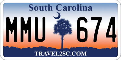 SC license plate MMU674