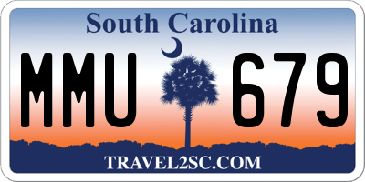 SC license plate MMU679