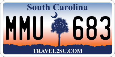 SC license plate MMU683