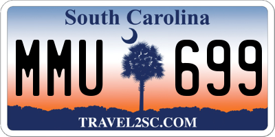 SC license plate MMU699
