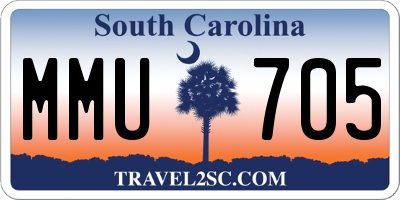 SC license plate MMU705
