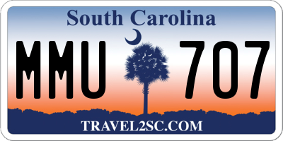 SC license plate MMU707