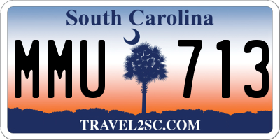 SC license plate MMU713