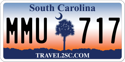 SC license plate MMU717