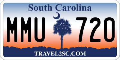 SC license plate MMU720