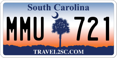 SC license plate MMU721