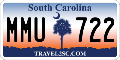 SC license plate MMU722