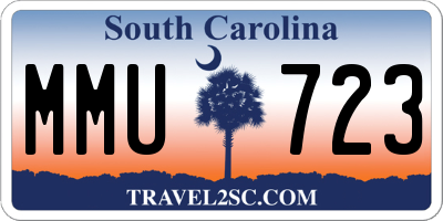SC license plate MMU723