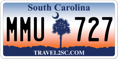 SC license plate MMU727