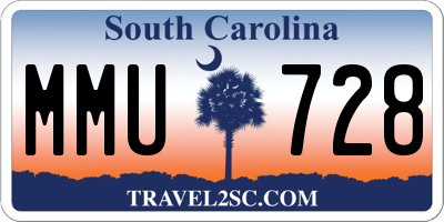 SC license plate MMU728