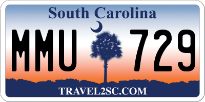SC license plate MMU729
