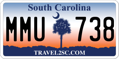 SC license plate MMU738