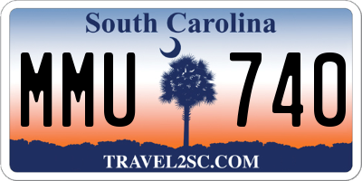 SC license plate MMU740