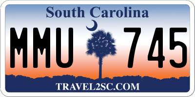 SC license plate MMU745