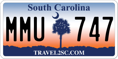 SC license plate MMU747
