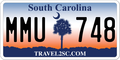 SC license plate MMU748