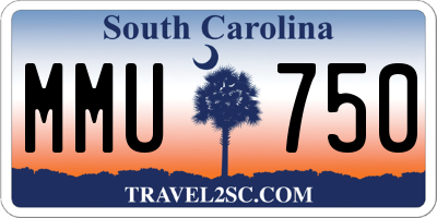SC license plate MMU750