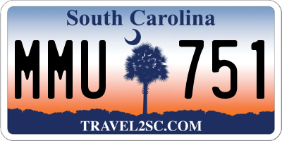 SC license plate MMU751