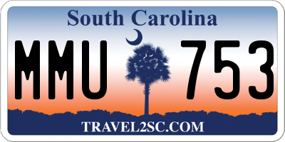 SC license plate MMU753