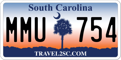 SC license plate MMU754