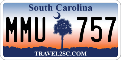 SC license plate MMU757