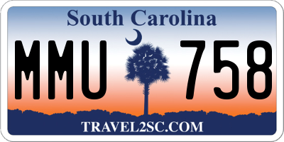 SC license plate MMU758