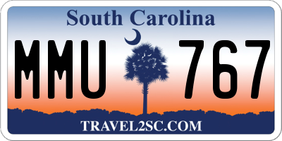 SC license plate MMU767