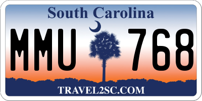 SC license plate MMU768
