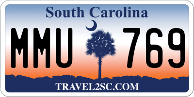 SC license plate MMU769