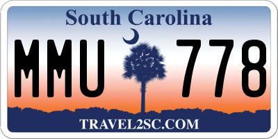 SC license plate MMU778