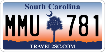 SC license plate MMU781