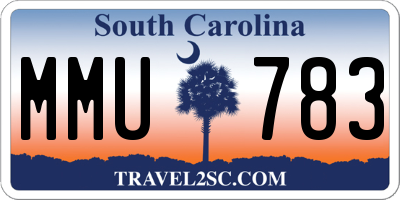 SC license plate MMU783