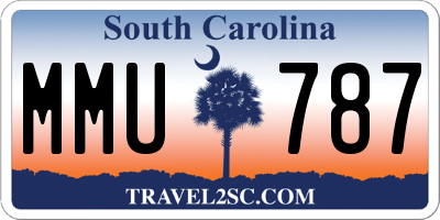 SC license plate MMU787