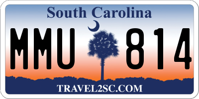 SC license plate MMU814