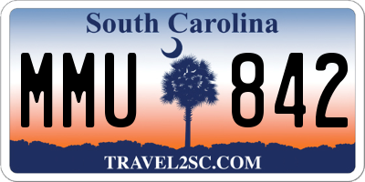 SC license plate MMU842