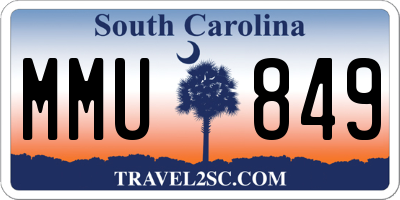 SC license plate MMU849