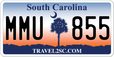 SC license plate MMU855