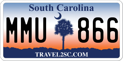 SC license plate MMU866