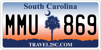 SC license plate MMU869