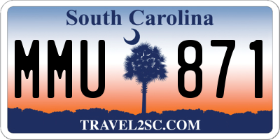 SC license plate MMU871
